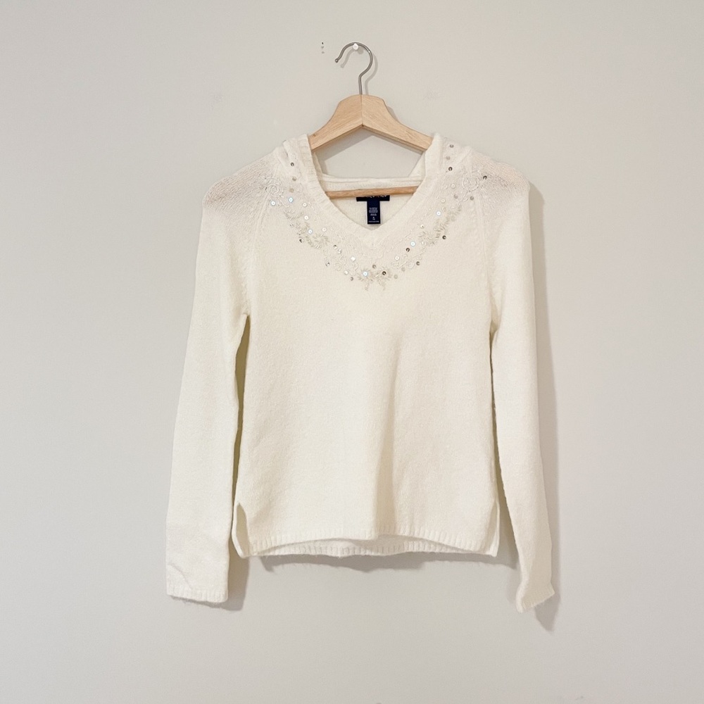 Limited Too • Girls Winter White Soft Hooded Sweater